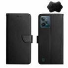 For OPPO Realme C31 Genuine Leather Fingerprint-proof Horizontal Flip Phone Case(Black) - 1