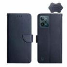 For OPPO Realme C31 Genuine Leather Fingerprint-proof Horizontal Flip Phone Case(Blue) - 1