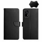 For OPPO Realme GT Genuine Leather Fingerprint-proof Horizontal Flip Phone Case(Black) - 1