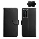 For Huawei P40 Pro Genuine Leather Fingerprint-proof Horizontal Flip Phone Case(Black) - 1