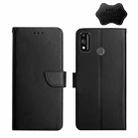 For Honor 9X Lite Genuine Leather Fingerprint-proof Horizontal Flip Phone Case(Black) - 1