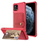 For iPhone 11 Pro Magnetic Wallet Card Bag Leather Case (Red) - 1