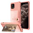 For iPhone 11 Pro Max Magnetic Wallet Card Bag Leather Case (Rose Gold) - 1