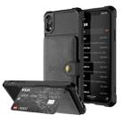 For iPhone XR Magnetic Wallet Card Bag Leather Case(Black) - 1
