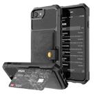 For iPhone SE 2022 / SE 2020 / 8 / 7 Magnetic Wallet Card Bag Leather Case(Black) - 1