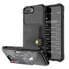 Magnetic Wallet Card Bag Leather Case For iPhone 8 Plus / 7 Plus / 6 Plus(Black) - 1