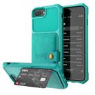 Magnetic Wallet Card Bag Leather Case For iPhone 8 Plus / 7 Plus / 6 Plus(Cyan) - 1
