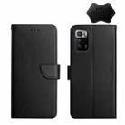 For Xiaomi Poco X3 GT Genuine Leather Fingerprint-proof Horizontal Flip Phone Case(Black) - 1