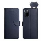 For Xiaomi Poco X3 GT Genuine Leather Fingerprint-proof Horizontal Flip Phone Case(Blue) - 1