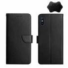 For Xiaomi Redmi 9A Genuine Leather Fingerprint-proof Horizontal Flip Phone Case(Black) - 1