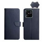 For Xiaomi Redmi 10C Genuine Leather Fingerprint-proof Horizontal Flip Phone Case(Blue) - 1