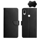 For Xiaomi Redmi Note 7 Genuine Leather Fingerprint-proof Horizontal Flip Phone Case(Black) - 1