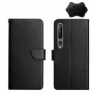 For Xiaomi Mi 10 Genuine Leather Fingerprint-proof Horizontal Flip Phone Case(Black) - 1