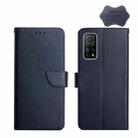 For Xiaomi Mi 10T Genuine Leather Fingerprint-proof Horizontal Flip Phone Case(Blue) - 1
