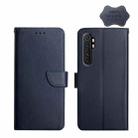 For Xiaomi Mi Note 10 Lite Genuine Leather Fingerprint-proof Horizontal Flip Phone Case(Blue) - 1