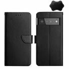 For Google Pixel 6 Genuine Leather Fingerprint-proof Horizontal Flip Phone Case(Black) - 1