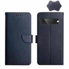 For Google Pixel 7 Genuine Leather Fingerprint-proof Horizontal Flip Phone Case(Blue) - 1