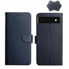 For Google Xperia 6 Genuine Leather Fingerprint-proof Horizontal Flip Phone Case(Blue) - 1