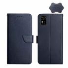 For ZTE Blade A31 Genuine Leather Fingerprint-proof Horizontal Flip Phone Case(Blue) - 1