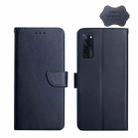 For ZTE Axon 20 Genuine Leather Fingerprint-proof Horizontal Flip Phone Case(Blue) - 1