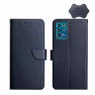 For ZTE Blade V30 Vita Genuine Leather Fingerprint-proof Horizontal Flip Phone Case(Blue) - 1