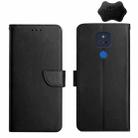 For Motorola Moto G Play 2021 Genuine Leather Fingerprint-proof Horizontal Flip Phone Case(Black) - 1