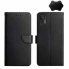 For Motorola Moto G Stylus 2021 Genuine Leather Fingerprint-proof Horizontal Flip Phone Case(Black) - 1