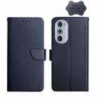 For Motorola Edge 30 Pro Genuine Leather Fingerprint-proof Horizontal Flip Phone Case(Blue) - 1