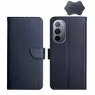 For Motorola Moto Edge X30 Genuine Leather Fingerprint-proof Horizontal Flip Phone Case(Blue) - 1