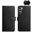 For Motorola Moto G200 5G Genuine Leather Fingerprint-proof Horizontal Flip Phone Case(Black) - 1