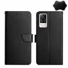 For vivo S9e Genuine Leather Fingerprint-proof Flip Phone Case(Black) - 1