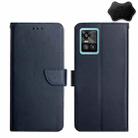 For vivo S10 / S10 Pro Genuine Leather Fingerprint-proof Flip Phone Case(Blue) - 1