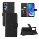 For TCL 30 5G/30+ 5G Skin Feel Magnetic Flip Leather Phone Case(Black) - 1