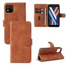 For Wiko Y52 Skin Feel Magnetic Flip Leather Phone Case(Brown) - 1