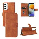 For Samsung Galaxy M23 5G Skin Feel Magnetic Flip Leather Phone Case(Brown) - 1