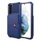 For Samsung Galaxy S21 5G Magnetic Wallet Card Bag Leather Phone Case(Navy Blue) - 1