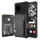For Samsung Galaxy S20 Magnetic Wallet Card Bag Leather Phone Case(Black) - 1