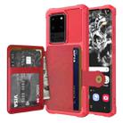For Samsung Galaxy S20 Ultra Magnetic Wallet Card Bag Leather Phone Case(Red) - 1