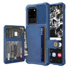 For Samsung Galaxy S20 Ultra Magnetic Wallet Card Bag Leather Phone Case(Navy Blue) - 1