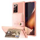 For Samsung Galaxy Note20 Ultra Magnetic Wallet Card Bag Leather Phone Case(Rose Gold) - 1