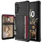 For Samsung Galaxy Note10 Magnetic Wallet Card Bag Leather Phone Case(Black) - 1