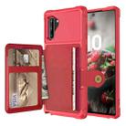 For Samsung Galaxy Note10 Magnetic Wallet Card Bag Leather Phone Case(Red) - 1