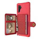 For Samsung Galaxy Note10 Magnetic Wallet Card Bag Leather Phone Case(Red) - 2