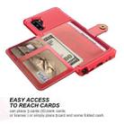For Samsung Galaxy Note10 Magnetic Wallet Card Bag Leather Phone Case(Red) - 3