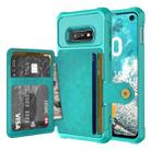 For Samsung Galaxy S10e Magnetic Wallet Card Bag Leather Phone Case(Cyan) - 1