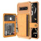For Samsung Galaxy S10+ Magnetic Wallet Card Bag Leather Phone Case(Brown) - 1