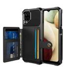For Samsung Galaxy A12 Magnetic Wallet Card Bag Leather Phone Case(Black) - 1
