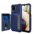 For Samsung Galaxy A12 Magnetic Wallet Card Bag Leather Phone Case(Navy Blue) - 1