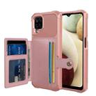 For Samsung Galaxy A12 Magnetic Wallet Card Bag Leather Phone Case(Rose Gold) - 1