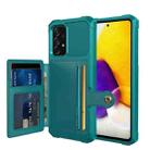 For Samsung Galaxy A72 5G / 4G Magnetic Wallet Card Bag Leather Phone Case(Cyan) - 1